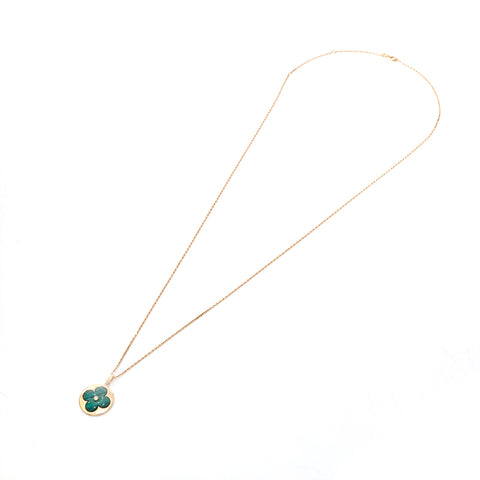 路易·威登(Louis Vuitton)路易·威登(Louis Vuitton)开花XL纪念章PG AU750孔雀石钻石0.03ct 21.1g项链多色P13503