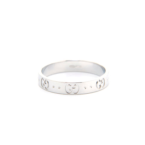 Gucci Gucci -Ikonring WG 750 4.1g 60 Größe 21 Ring / Ring Silber P13509
