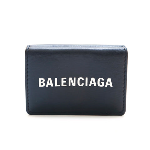 バレンシアガ BALENCIAGA エブリデイ ミニ ウォレット 折り財布 ブラック P13520