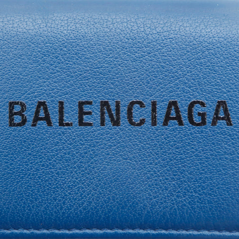 バレンシアガ BALENCIAGA エブリデイ ミニ ウォレット 三つ折り財布 ブルー P13525