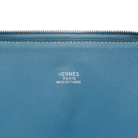 Hermes Hermes Boled Sack Vola River Rucksack Daypack □ A Gravured 1997 Blue P13541