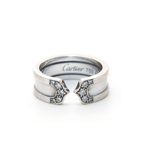 Cartier Cartier C2 Dialing WG 750 7.3G 48 Size 10 Ring / Ring Silver P13550