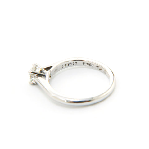 Cartier Cartier Soliter Ring Platinum PT950 0,31CT 3,8G 48 Taille 9 Anneau / anneau argent P13551