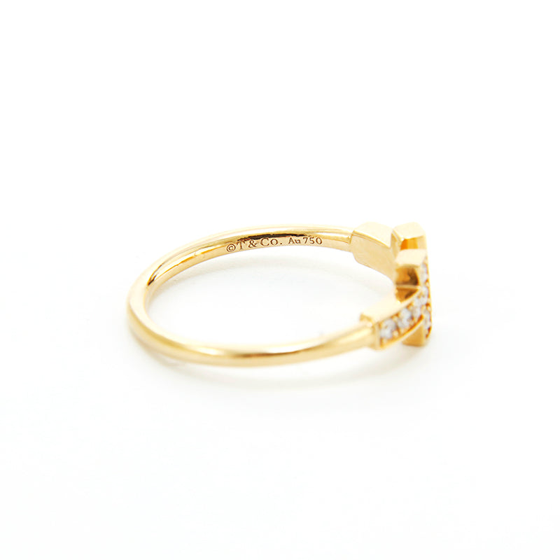 ◇ティファニー◇ 新品仕上済 Tワイヤー ダイヤ リング Au750 YG 6号 ティファニー TIFFANY&Co. Tワイヤー ダイヤリング YG Au750 2.3