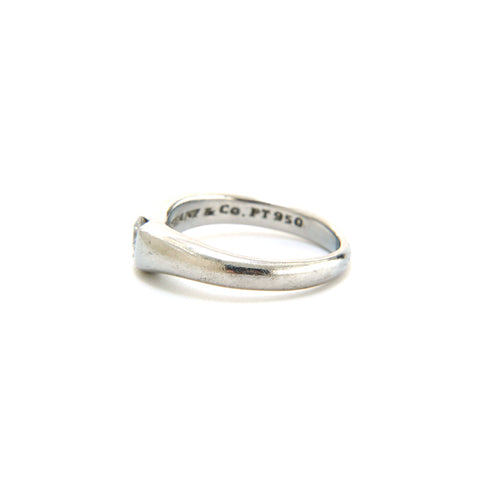 Tiffany Tiffany & Co. Elsa Peletti Diamond Banding Platinum PT950 5.8G 47 Taille 8 Anneau / anneau Silver P13575