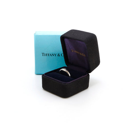 Tiffany Tiffany & Co. Elsa Peletti Diamond Banding Platinum PT950 5.8G 47 Taille 8 Anneau / anneau Silver P13575