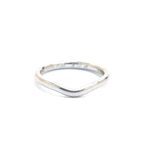 Tiffany Tiffany & Co. Curve -dobound ring platinum Pt950 3.6G 49 Size 9 Ring / Ring Silver P13591