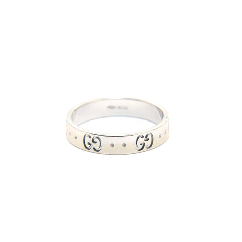 Gucci Gucci Icon Ring WG 750 3.73G 53 Taille n ° 14 Anneau / anneau argent P13592