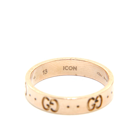 Gucci GUCCI icon ring YG 750 3.88G 52 Size No. 12 Ring / Ring Gold P13594