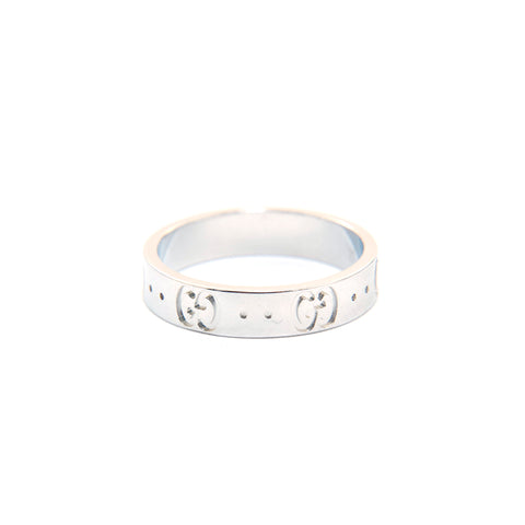 GUCCI GUCCI ICON RING WG 750 3,68G 50 Taille n ° 10 Anneau / anneau argent P13595