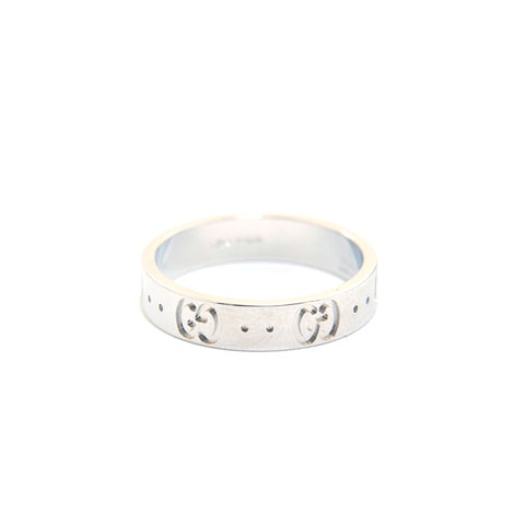 GUCCI GUCCI ICON RING WG 750 3,68G 50 Taille n ° 10 Anneau / anneau argent P13595