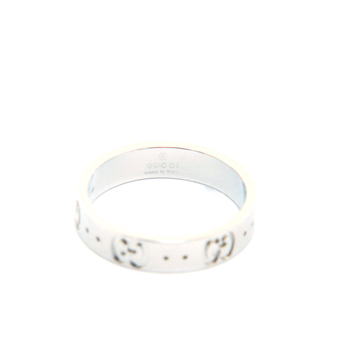 GUCCI GUCCI ICON RING WG 750 3,68G 50 Taille n ° 10 Anneau / anneau argent P13595