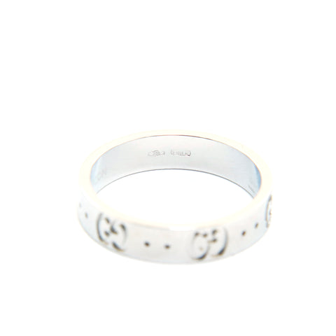 GUCCI GUCCI ICON RING WG 750 3,68G 50 Taille n ° 10 Anneau / anneau argent P13595