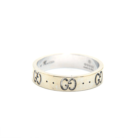 Gucci图标环WG 750 3.82G尺寸50尺寸10戒指银P13596