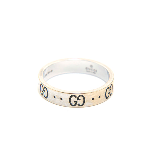 Gucci图标环750 4.01g尺寸51尺寸11戒指银P13599