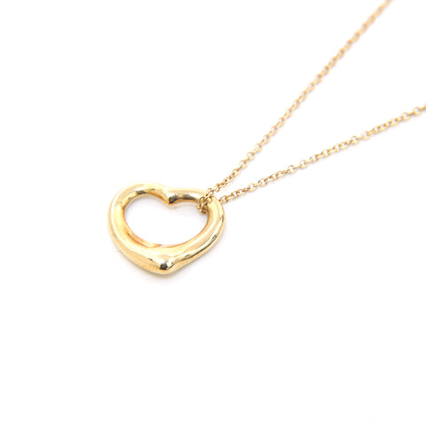 Tiffany Tiffany & Co. Open Heart Halskette YG 750 4.4g Halskette Gold P13625