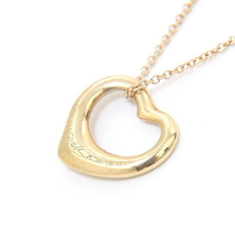 Tiffany Tiffany & Co. Open Heart Halskette YG 750 4.4g Halskette Gold P13625