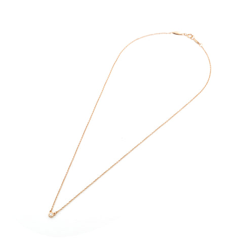 Tiffany Tiffany & Co. par la cour Single Diamond Pendant PG AU750 2.1g Collier Gold P13643