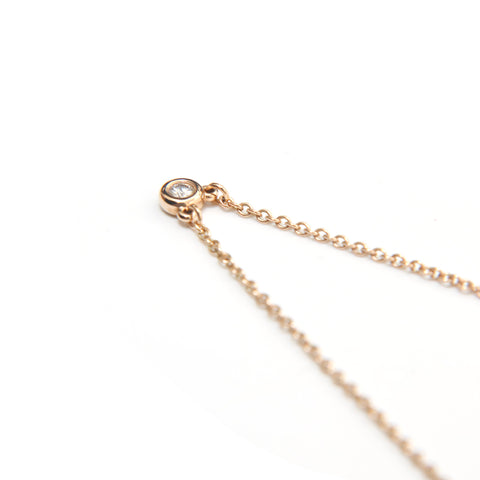 Tiffany Tiffany & Co. par la cour Single Diamond Pendant PG AU750 2.1g Collier Gold P13643