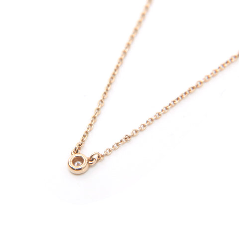 Tiffany Tiffany & Co. par la cour Single Diamond Pendant PG AU750 2.1g Collier Gold P13643