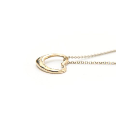 Tiffany Tiffany & Co. Pendre coeur ouvert YG 18K 3,4G Collier Gold P13647