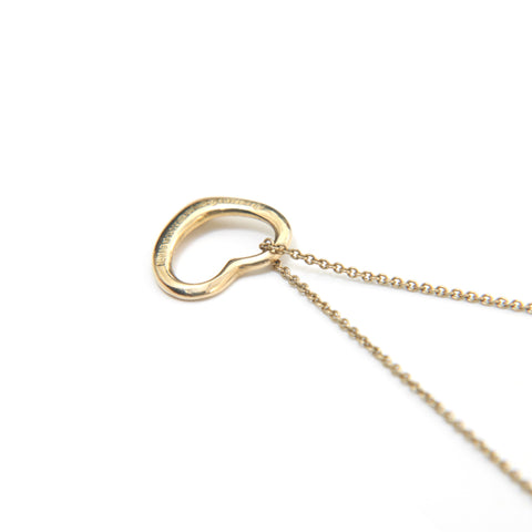 Tiffany Tiffany & Co. Pendre coeur ouvert YG 18K 3,4G Collier Gold P13647