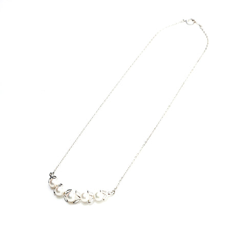 Mikimoto Pearl Necklace SV 4.4g Necklace Silver P13657