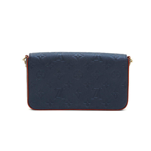 Louis Vuitton Pochette Felicy Monogram Amplant Shoulder Bag Navy