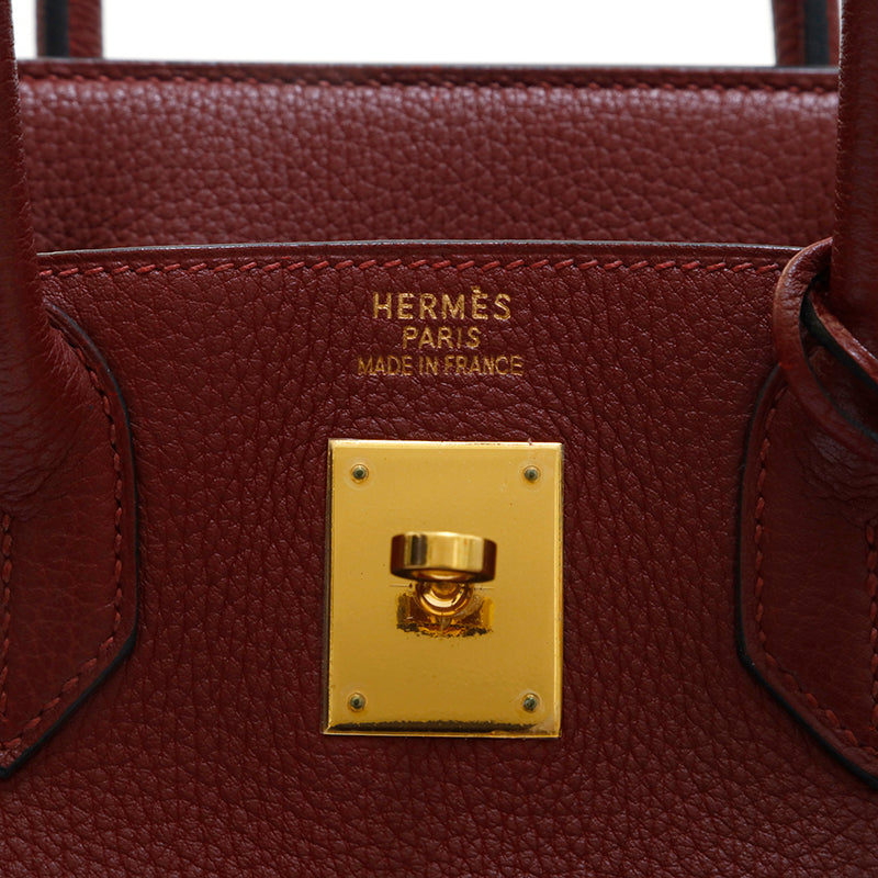 エルメス HERMES オータクロア32 G金具 ハンドバッグ □F刻印 2002年 フィヨルド ルージュアッシュ P13696 – NUIR  VINTAGE