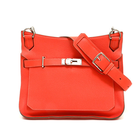 Jypsiere 28 Red Clemence Palladium Hardware Messenger Bag