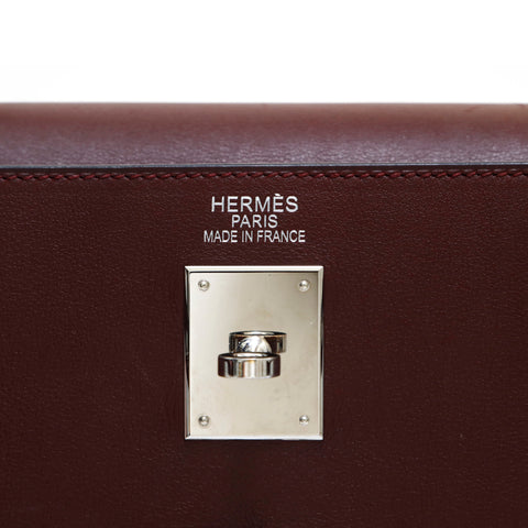 エルメス HERMES ケリーラキ35 スイフト シルバー金具 2WAY ハンドバッグ □L刻印 2008年 ルージュアッシュ P13707