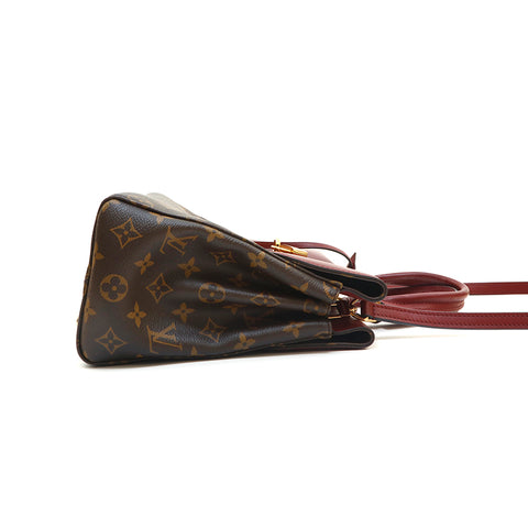 red and brown louis vuitton purse