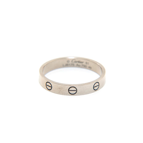 Cartier Love Ring WG AU750 4.03G尺寸61尺寸21戒指银P13728