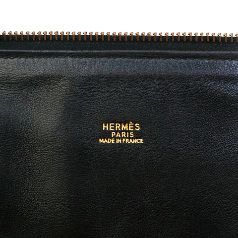 エルメス HERMES ボリード31 G金具 ハンドバッグ ◯X刻印 1994年 アルデンヌ ブラック P13744