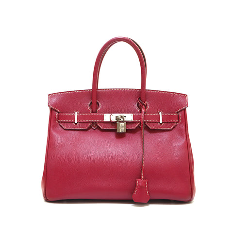 爱马仕·伯金（Hermes Birkin）30 P拟合手提包□o雕刻2011 Vaugh Epson Cyclamen WS3136