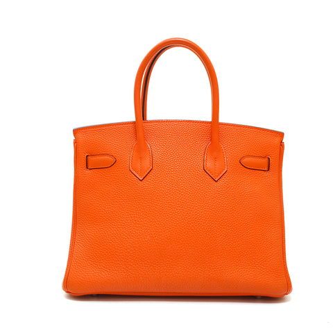 Hermes Hermes Birkin 30 P -Halterung Handtasche □ K -Engraved 2007 Togo Orange P13750