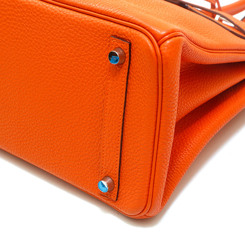 Hermes Hermes Birkin 30 P -Halterung Handtasche □ K -Engraved 2007 Togo Orange P13750