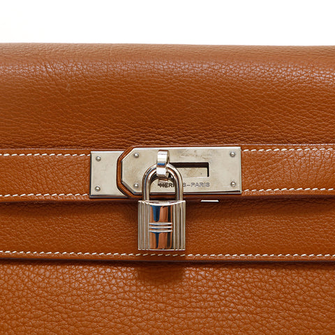 Hermes Hermes Kelly 40 P Metallarmatur Handtasche □ Ich bingraviert 2005 Triyoon Lemance Gold P13754