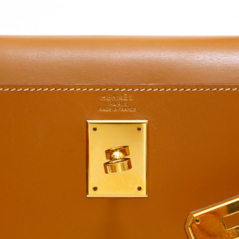 Hermes Natural Chamonix Leather Kelly Sellier 32 Bag
