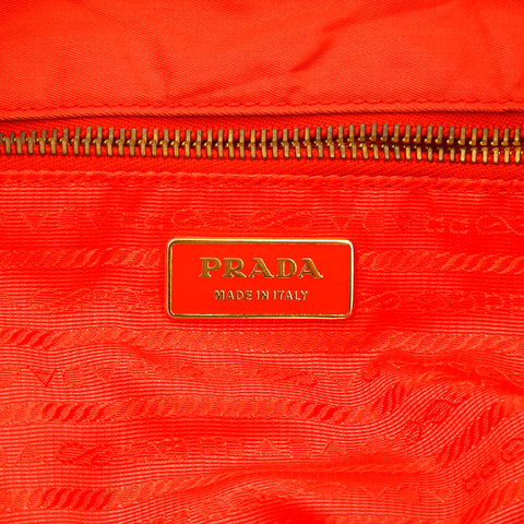 Prada Prada徽标2Way手肩袋尼龙橙色P13778