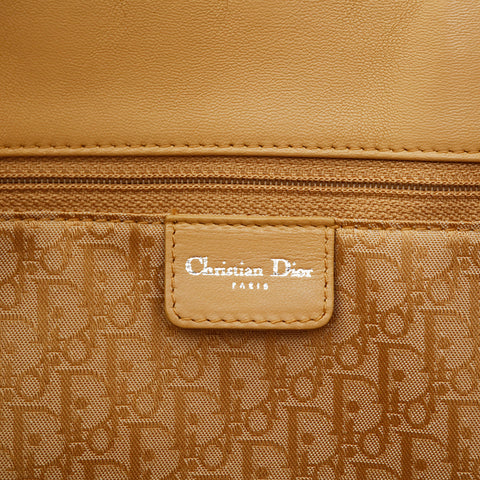 クリスチャンディオール Christian Dior レディディオール カナージュ ハンドバッグ レザー ベージュ P13780