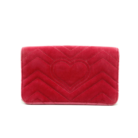 Gucci GUCCI GG Marmont Shoulder Bag Velvet Pink P13784