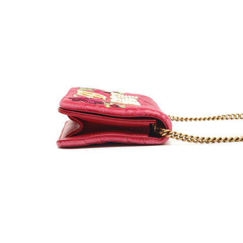 Gucci GUCCI GG Marmont Shoulder Bag Velvet Pink P13784