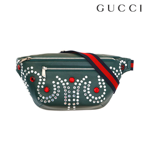 グッチ GUCCI ビジュートリム ベルトバッグ ボディバッグ レザー