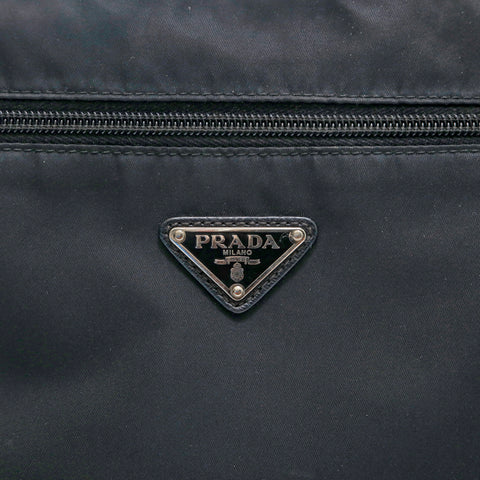 Prada Prada徽标肩带尼龙黑色P13820