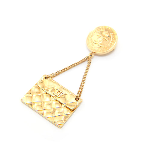 Chanel Chanel Matrasse Coco Mark Broach Gold P13825