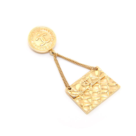 Chanel Chanel Matrasse Coco Mark Broach Gold P13825