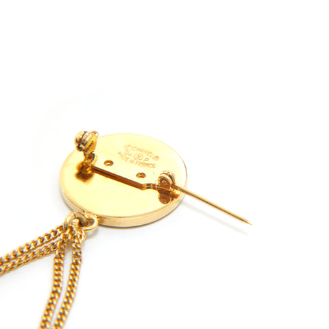 Chanel Chanel Matrasse Coco Mark Broach Gold P13825