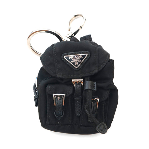 Prada Black Synthetic Backpack Bag (Pre-Owned)