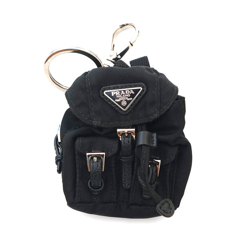 black prada mini backpack PRADA Nylon Backpack Charm Black P13847 – NUIR VINTAGE